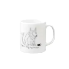 330のまあご主人、気楽にいきましょうよdog Mug :right side of the handle