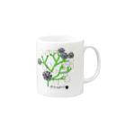HIKARIBANAの【４月誕生月】幸せの花と石 Mug :right side of the handle