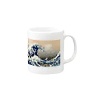 t.i.s.hの神奈川沖浪裏(ポリゴン) Mug :right side of the handle