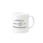 アタマスタイルのニュートンの運動方程式：数式：学問：科学：物理学：力学 Mug :right side of the handle