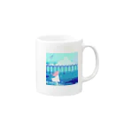 kamakuraの青に咲く少女 Mug :right side of the handle