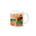 キッチン くろねこのくろねこの日常グッズ Mug :right side of the handle