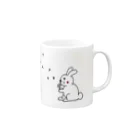 1zoo3のたんぽぽ ウサギ Mug :right side of the handle