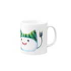 ねこさん爆発ショップのスイカ帽子ねこさん Mug :right side of the handle