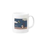 スタジオおばけのおばけとギター Mug :right side of the handle