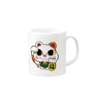 開運キャラ祭りの招き猫　 Mug :right side of the handle