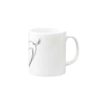 のじのアクビねこ Mug :right side of the handle