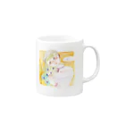 紫陽花イラストレーター　オカサヤカ　グッズショップの『謎解き』©️オカ　サヤカ Mug :right side of the handle