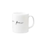 のじの-pray- in Jesus name Amen  Mug :right side of the handle