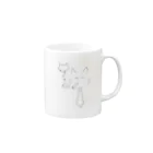 ゆる杉商店の喫煙猫 Mug :right side of the handle