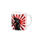 旭日ショップの【限定わずか】侍 旭日旗 Mug :right side of the handle