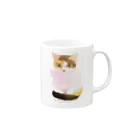 ねこかりんのよそいき三毛猫さん Mug :right side of the handle