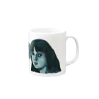 meowのポートレート1 Mug :right side of the handle