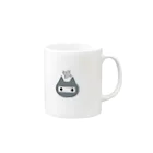 ねこを吸う者のねこにんじゃマグ(グレー) Mug :right side of the handle