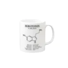 アタマスタイルのセロトニン(精神安定・感情コントロール)：化学：化学構造・分子式 マグカップの取っ手の右面