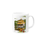 Who Mails?の京都　金閣寺 Mug :right side of the handle