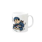 モリオのさばしゃち Mug :right side of the handle