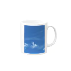 空花の飛行機雲 Mug :right side of the handle