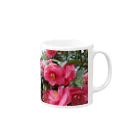 fun timeのPink camelia blooming カメリア Mug :right side of the handle