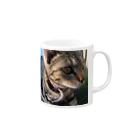 いちかショップの猫にゃー Mug :right side of the handle