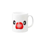 Lily bird（リリーバード）のA white java sparrow Mug :right side of the handle