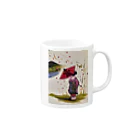 DROPOUTSの桜と舞妓 Mug :right side of the handle