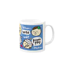 大阪人狼ラボのゆるかわじんろうくん水色 Mug :right side of the handle