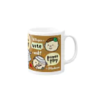 大阪人狼ラボのゆるかわ人狼くんコーヒー Mug :right side of the handle