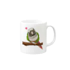 Lily bird（リリーバード）のホオミドリアカオウロコインコ フルカラー① Mug :right side of the handle