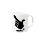 AliviostaのBANG 指でピストル ロゴ Mug :right side of the handle