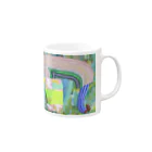 ふっかふっかひゅーんのぐんぐんどーう　と　のびのびどーう Mug :right side of the handle