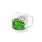 なみそんのピーマンねこ Mug :right side of the handle