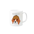 はねまる ショップのgreat  detective beagle Mug :right side of the handle