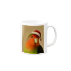 55penguinのサンタインコ Mug :right side of the handle