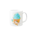 pocoehonのポコポコカップケーキ (w) Mug :right side of the handle