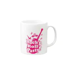 punkpantherのRock'n Roll Party pink Mug :right side of the handle