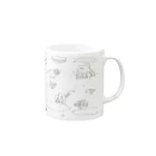 きむらあずさのうちゅうとうみのなかまたち Mug :right side of the handle