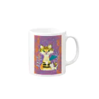 イラストレーター おおでゆかこのtiger & cat Mug :right side of the handle