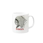 ★INDIAN★のインディアン Mug :right side of the handle