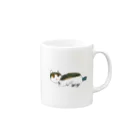 さとやま図案の大阪のおばちゃんちの猫 Mug :right side of the handle