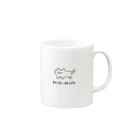 まよはうすのNO CAT, NO LIFE. Mug :right side of the handle