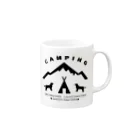 too muchの人間用のCAMPING　黒 Mug :right side of the handle