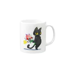 MARINAのthank you cat Mug :right side of the handle