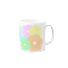 ジャンボリのパステルで可愛い花 Mug :right side of the handle