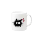 ねこ姫KIA@スタンプ販売中☆の黒猫プー マグカップの取っ手の右面