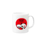 ゆるパンダのネットの話題ch 公式グッズSHOPのゆるパンダ＆グレー　日の丸デザイン Mug :right side of the handle