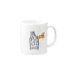 タイラ画伯のパラパラシリーズのゴジラパラパラアニメシリーズ Mug :right side of the handle