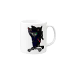 black38の忍者ねこ(=‘ｘ‘=) Mug :right side of the handle