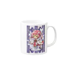 松(絵描き)の魔法少女★夢路 てぬぐい風 Mug :right side of the handle