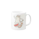 おみけのすしライダー Mug :right side of the handle